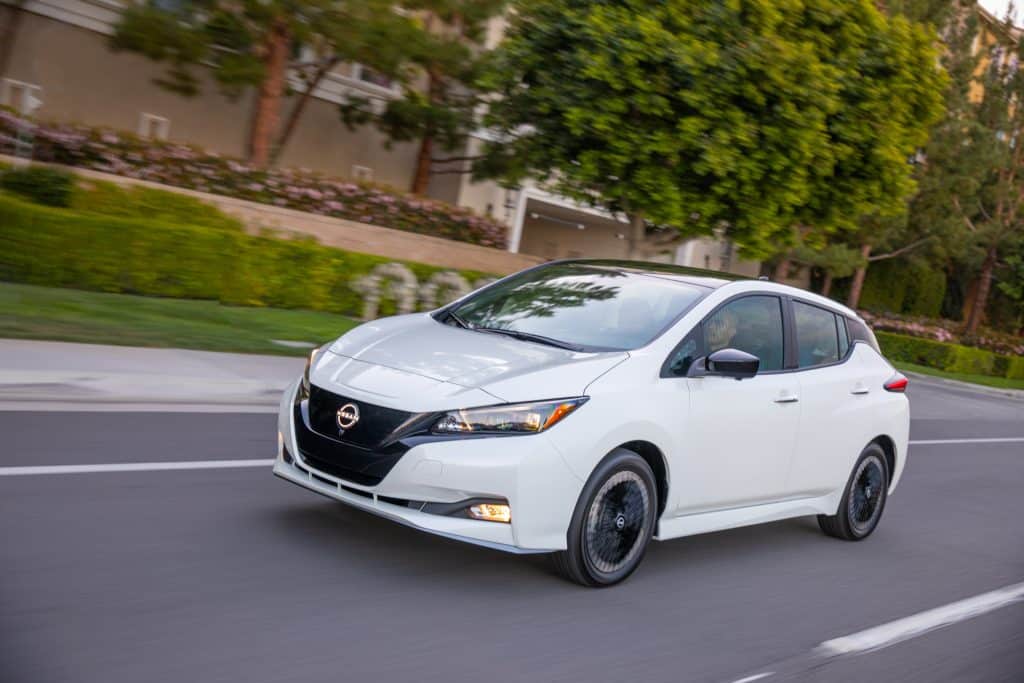 2023 Nissan leaf Driving courtesy of Nissan USA - EV universe