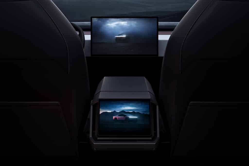 tesla cybertruck screen evu